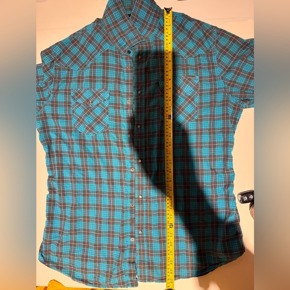 Diesel Western shirt, teal. Size XL / Large - Picture 5 of 5